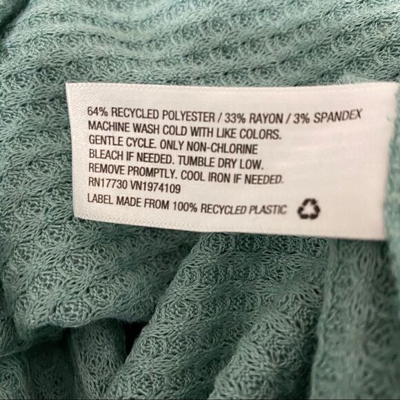 NWT Wild Fable Green Thermal Crop Top Cardigan - Picture 8 of 10